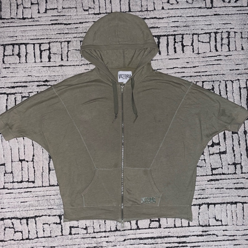 VS SPORT Hooded Short Sleeve Zip Up